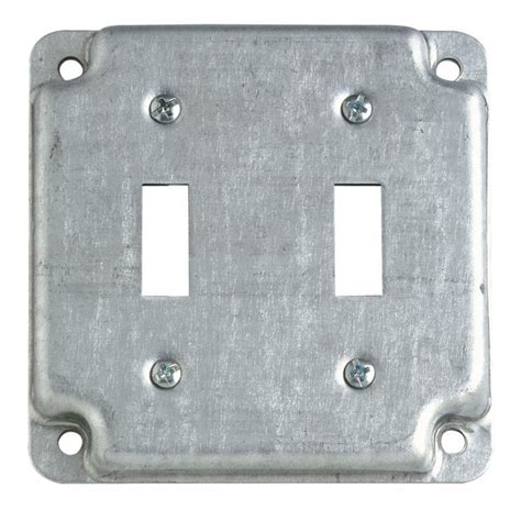 2-gang galvanized steel electrical box cover|industrial raised outlet cover.